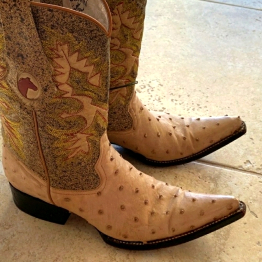 John Whayanne Western Ostrich Boots